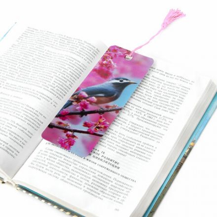 Закладка для книг с линейкой 3D-ОБЪЕМНАЯ BRAUBERG, "Птичка на ветке", с декоративным шнурком, 125773 Закладка для книг с линейкой 3D-ОБЪЕМНАЯ BRAUBERG, "Птичка на ветке", с декоративным шнурком, 125773