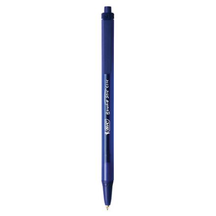 Ручки шариковые автоматические BIC "Round Stic Clic", НАБОР 3 шт., СИНИЕ, линия письма 0,32 мм, блистер, 926374