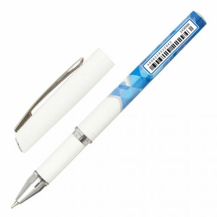 Ручка шариковая масляная с грипом BRAUBERG "Roll-X", СИНЯЯ, корпус белый с печатью, узел 0,7 мм, линия письма 0,35 мм, 143008 Ручка шариковая масляная с грипом BRAUBERG "Roll-X", СИНЯЯ, корпус белый с печатью, узел 0,7 мм, линия письма 0,35 мм, 143008