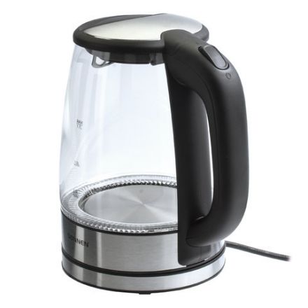 Чайник SONNEN KT-1788, 1,7 л, 2200 Вт, закрытый нагревательный элемент, стекло, черный, подсветка, 454349 Чайник SONNEN KT-1788, 1,7 л, 2200 Вт, закрытый нагревательный элемент, стекло, черный, подсветка, 454349