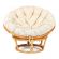 Кресло Папасан/Papasan (23/01 W) /с подушкой и ремешками/ диаметр подушки 129см, 115х101х104см, медовый, ткань старт