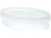 Контейнер п/п 0,22л. овальный, с прозрачной крышкой цв. прозрачный