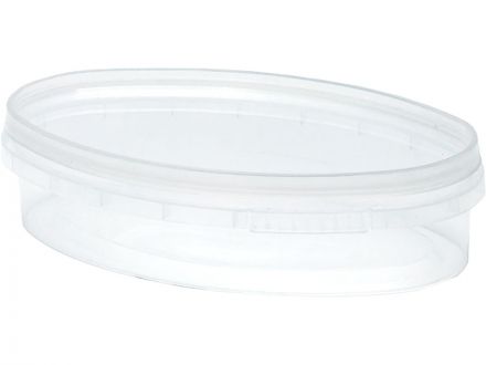 Контейнер п/п 0,22л. овальный, с прозрачной крышкой цв. прозрачный Контейнер п/п 0,22л. овальный, с прозрачной крышкой цв. прозрачный