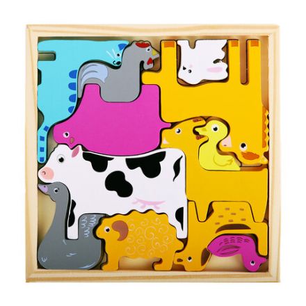 Пазл деревянный развивающий для детей "Домашние животные", 17х17 см, BRAUBERG KIDS, 665251 Пазл деревянный развивающий для детей "Домашние животные", 17х17 см, BRAUBERG KIDS, 665251