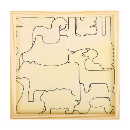 Пазл деревянный развивающий для детей "Домашние животные", 17х17 см, BRAUBERG KIDS, 665251 Пазл деревянный развивающий для детей "Домашние животные", 17х17 см, BRAUBERG KIDS, 665251