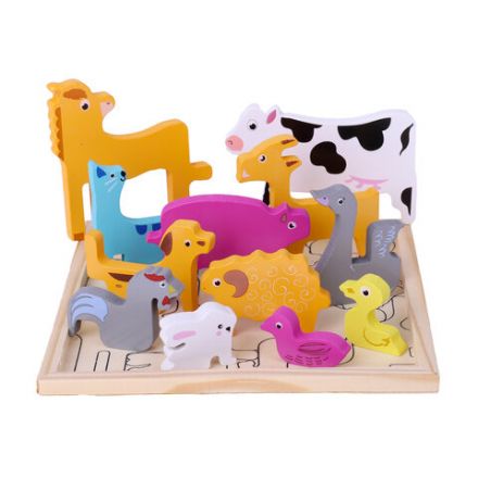 Пазл деревянный развивающий для детей "Домашние животные", 17х17 см, BRAUBERG KIDS, 665251 Пазл деревянный развивающий для детей "Домашние животные", 17х17 см, BRAUBERG KIDS, 665251