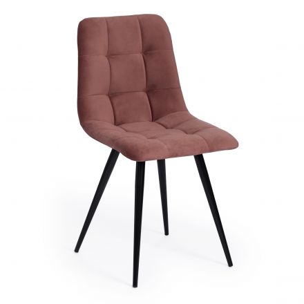 Стул Tetchair CHILLY (mod. 7095-1), ткань/металл, 45x53х88 см, высота до сиденья 50 см, коралловый barkhat 15 /черный Стул Tetchair CHILLY (mod. 7095-1), ткань/металл, 45x53х88 см, высота до сиденья 50 см, коралловый barkhat 15 /черный