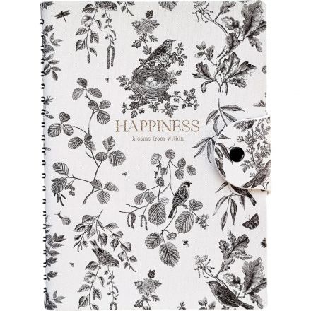 Бизнес-тетрадь Infolio 14x20см 96л клетка спираль Счастье серый I1673/black