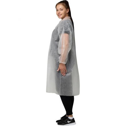Халат н/с процед, рук.рез, лип, XXXL(60-62), пл 20, бел, Комус  10шт/уп