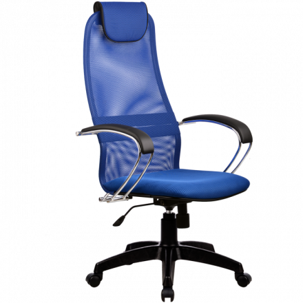 Офисное кресло Метта BK-8 Pl 23 ткань\сетка синий
