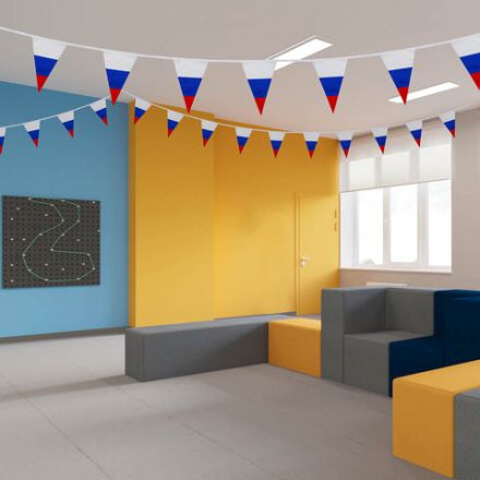 Гирлянда из флагов России, длина 5 м, 10 треугольных флажков 20х30 см, BRAUBERG/STAFF, 550186, RU27 Гирлянда из флагов России, длина 5 м, 10 треугольных флажков 20х30 см, BRAUBERG/STAFF, 550186, RU27