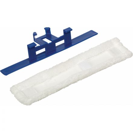 Комплект для мытья стекол Home Queen (сгон (склиз) 31 см, шубка из микрофибры 31 см, ручка 90 см)