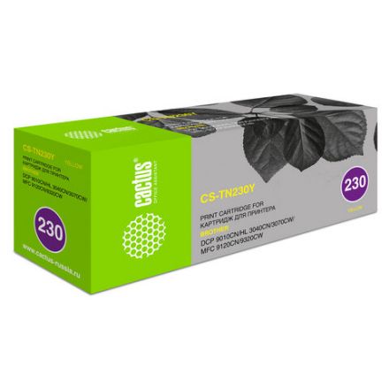 Картридж лазерный CACTUS (CS-TN230Y) для BROTHER DCP-9010CN/MFC-9120CN, желтый, ресурс 1400 стр. Картридж лазерный CACTUS (CS-TN230Y) для BROTHER DCP-9010CN/MFC-9120CN, желтый, ресурс 1400 стр.