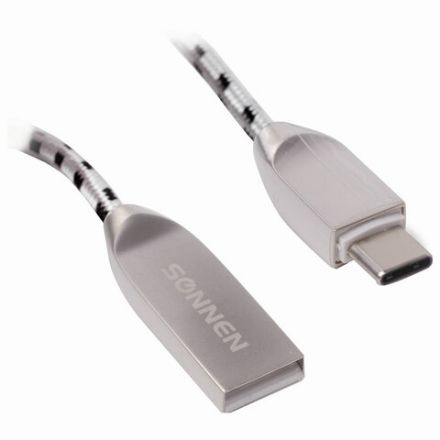 Кабель USB 2.0 – Type-C, 1 м, SONNEN Premium, медь, передача данных и быстрая зарядка, 513127 Кабель USB 2.0 – Type-C, 1 м, SONNEN Premium, медь, передача данных и быстрая зарядка, 513127