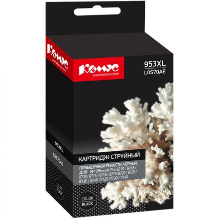 Картридж струйный КОМУС 953XL L0S70AE чер. пов.емк. HP OJ Pro 8210/8720