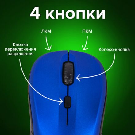 Мышь беспроводная SONNEN V-111, USB, 800/1200/1600 dpi, 4 кнопки, оптическая, синяя, 513519 Мышь беспроводная SONNEN V-111, USB, 800/1200/1600 dpi, 4 кнопки, оптическая, синяя, 513519