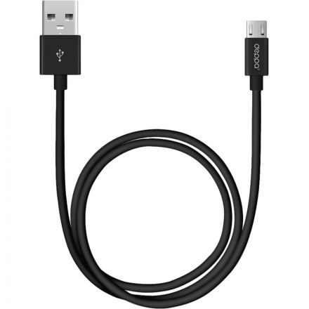 Кабель Deppa USB-microUSB, 1.2м, черный Кабель Deppa USB-microUSB, 1.2м, черный