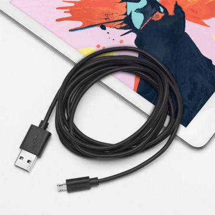 Кабель Deppa USB-microUSB, 1.2м, черный Кабель Deppa USB-microUSB, 1.2м, черный
