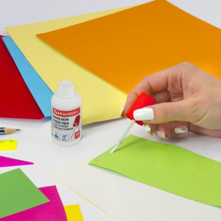 Клей ПВА BRAUBERG, 20 г, с кисточкой, морозостойкий, 222875 Клей ПВА BRAUBERG, 20 г, с кисточкой, морозостойкий, 222875