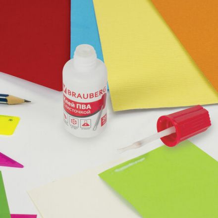 Клей ПВА BRAUBERG, 20 г, с кисточкой, морозостойкий, 222875 Клей ПВА BRAUBERG, 20 г, с кисточкой, морозостойкий, 222875