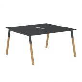 Стол FWST 1313 Черный графит/Черный графит-Бук 1380х1370х733 FORTA Стол FWST 1313 Черный графит/Черный графит-Бук 1380х1370х733 FORTA