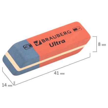 Ластики BRAUBERG "Ultra" 6 шт., размер ластика 41х14х8 мм, красно-синие, натуральный каучук, 229599. Ластики BRAUBERG "Ultra" 6 шт., размер ластика 41х14х8 мм, красно-синие, натуральный каучук, 229599.