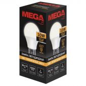 Лампа светодиодная Mega E27 10W 3000K  груша