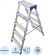 Стремянка двухсторонняя алюминиевая 5 ступеней TARKO 04205e Стремянка двухсторонняя алюминиевая 5 ступеней TARKO 04205e