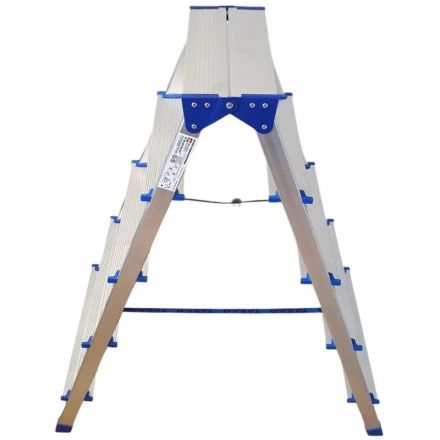 Стремянка двухсторонняя алюминиевая 5 ступеней TARKO 04205e Стремянка двухсторонняя алюминиевая 5 ступеней TARKO 04205e