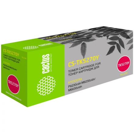 Картридж лазерный Cactus TK-5270Y жел. для Kyocera Ecosys 6230cdn/M6230 Картридж лазерный Cactus TK-5270Y жел. для Kyocera Ecosys 6230cdn/M6230