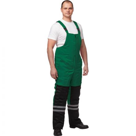 Костюм рабочий зимний муж з03-КПК зел/черн (р.64-66) 194-200