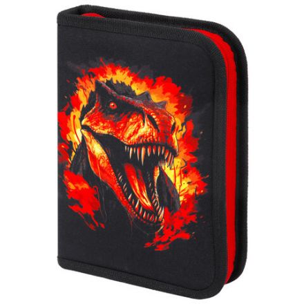 Пенал BRAUBERG с наполнением, 1 отделение, 1 откидная планка, 24 предмета, 21х14 см, "Fire dino", 273535 Пенал BRAUBERG с наполнением, 1 отделение, 1 откидная планка, 24 предмета, 21х14 см, "Fire dino", 273535