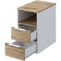 Тумба прист. Комус Мебель К-Loft 241T001 436х670х752 дуб натур/белый