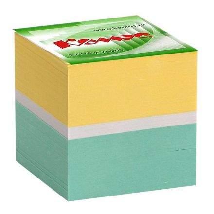 Блок для записей КОМУС запасной 9х9х9 цветной блок 80-100 г Блок для записей КОМУС запасной 9х9х9 цветной блок 80-100 г