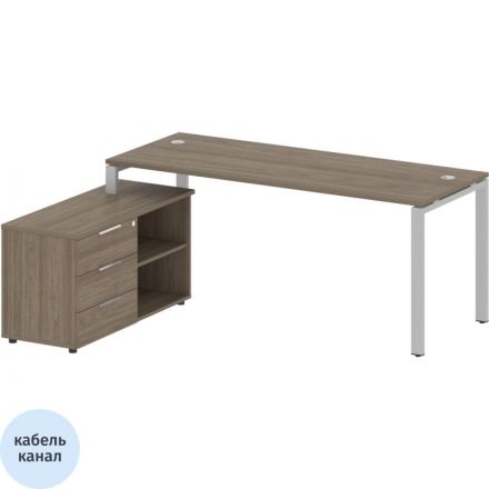 Стол Metal Sys.St П-обр м/к оп.тум лев БП.РС-СТС-2.5Л 1900x1520x750ВязБ/Сер