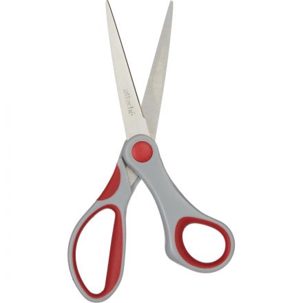 Ножницы Attache 180 мм с пластиковыми прорезиненными анатомическими ручками Ножницы Attache 180 мм с пластиковыми прорезиненными анатомическими ручками