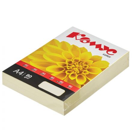 Бумага цветная Комус Color (сливки пастель), 80г, А4, 500 л. Бумага цветная Комус Color (сливки пастель), 80г, А4, 500 л.