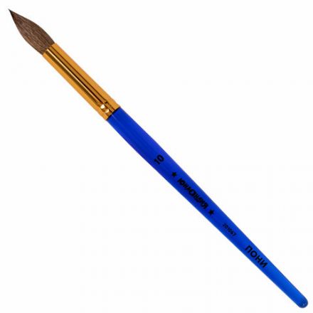 Кисть ПОНИ, круглая, № 10, цветная ручка, ЮНЛАНДИЯ, 201067 Кисть ПОНИ, круглая, № 10, цветная ручка, ЮНЛАНДИЯ, 201067