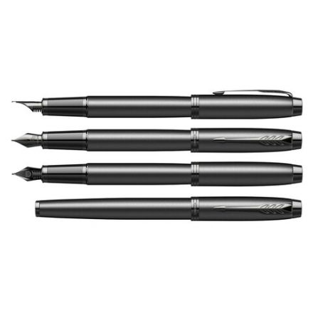 Ручка перьевая PARKER "IM Achromatic Black BT", черный матовый, нержавеющая сталь, синяя, 2127741 Ручка перьевая PARKER "IM Achromatic Black BT", черный матовый, нержавеющая сталь, синяя, 2127741