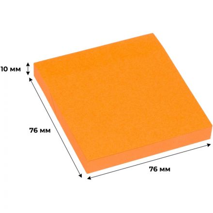 Стикеры Attache с клеев. краем 76х76, неон, оранж. 100л Стикеры Attache с клеев. краем 76х76, неон, оранж. 100л