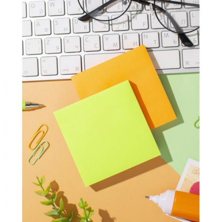 Стикеры Attache с клеев. краем 76х76, неон, оранж. 100л Стикеры Attache с клеев. краем 76х76, неон, оранж. 100л