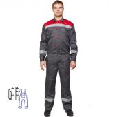 Костюм рабочий летний муж. л20-КПК сер/красн (р.60-62) 170-176 Костюм рабочий летний муж. л20-КПК сер/красн (р.60-62) 170-176