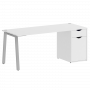 Home Office Стол письменный VR.SP-3-178.1.A Белый бриллиант/Серый металл 1780*720*750 Home Office Стол письменный VR.SP-3-178.1.A Белый бриллиант/Серый металл 1780*720*750
