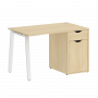 Home Office Стол письменный VR.SP-3-118.1.A Акация/Белый металл 1180*720*750