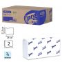 Полотенца бумажные 190 шт., PROtissue (H2) PREMIUM, 2-слойные, белые, КОМПЛЕКТ 21 пачка, 24х21,5 см, Z-сложение, С443