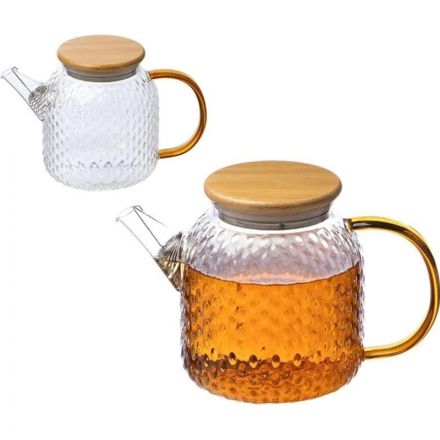 Чайник заварочный AROMA, объем 1л,из боросилик стекла,с крышк бамбук,105040 Чайник заварочный AROMA, объем 1л,из боросилик стекла,с крышк бамбук,105040