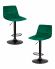 Набор 2 шт Стул барный DOBRIN TAILOR BLACK, зеленый велюр (MJ9-88)