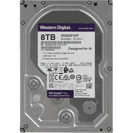 Жесткий диск Western Digital Purple 8TB, SATA, 7200rpm, 256MB(WD8002PURP)