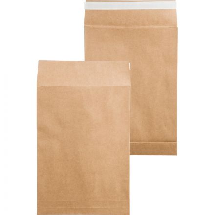 Пакет Bong Gusset В4 из крафт-бумаги 130 г/кв.м стрип (200 штук в упаковке)