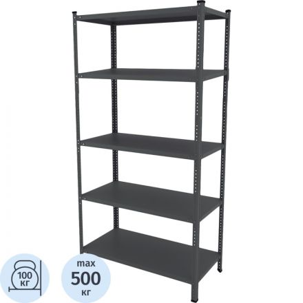 Стеллаж металлический Ульт_Everest-100-50/100/200-5-C (Разборный)  RAL 7015